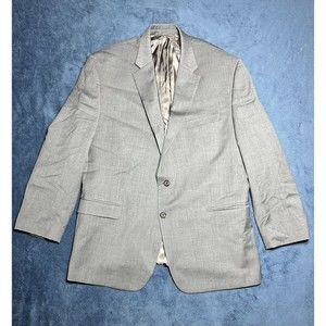 Lauren Ralph Lauren Wool Blazer Adult Size 48R Gray Jacket Coat Two Botton Men